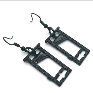 Black Guillotine Earrings Brand New Unworn